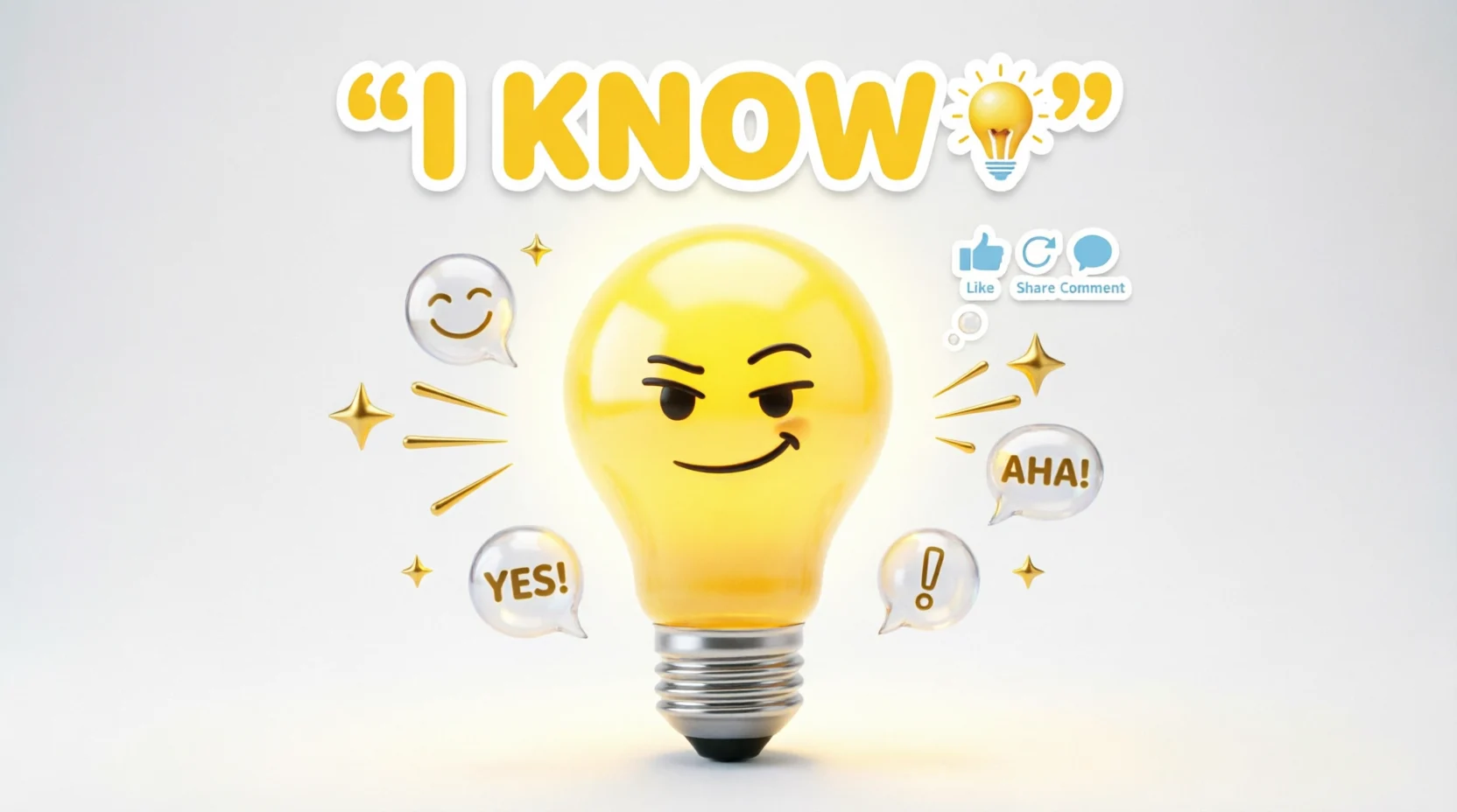 I Know Light Bulb Emoji Meme